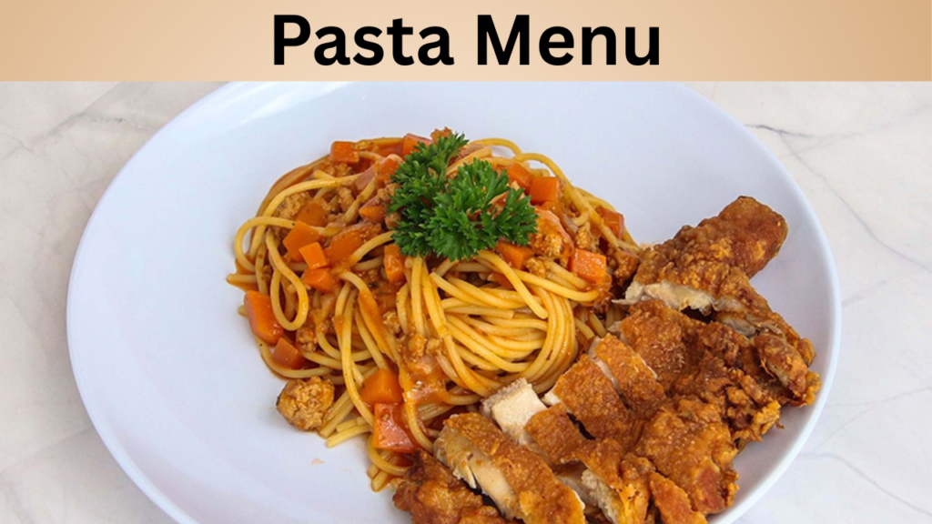 Pasta Menu