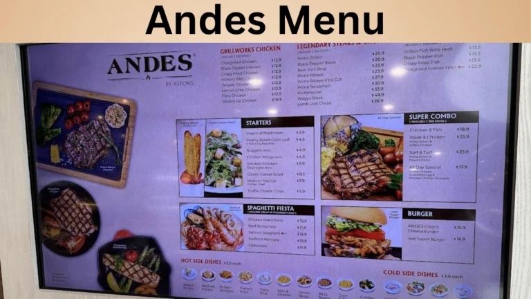 Andes Menu