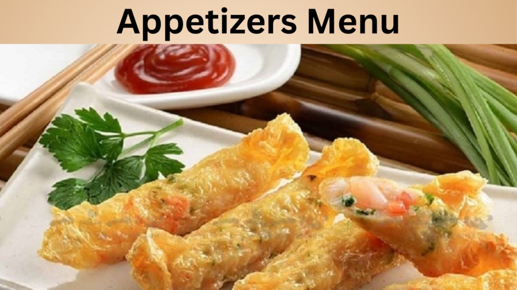 Appetizers Menu