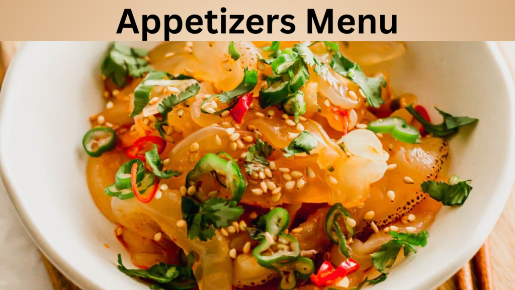 Appetizers Menu