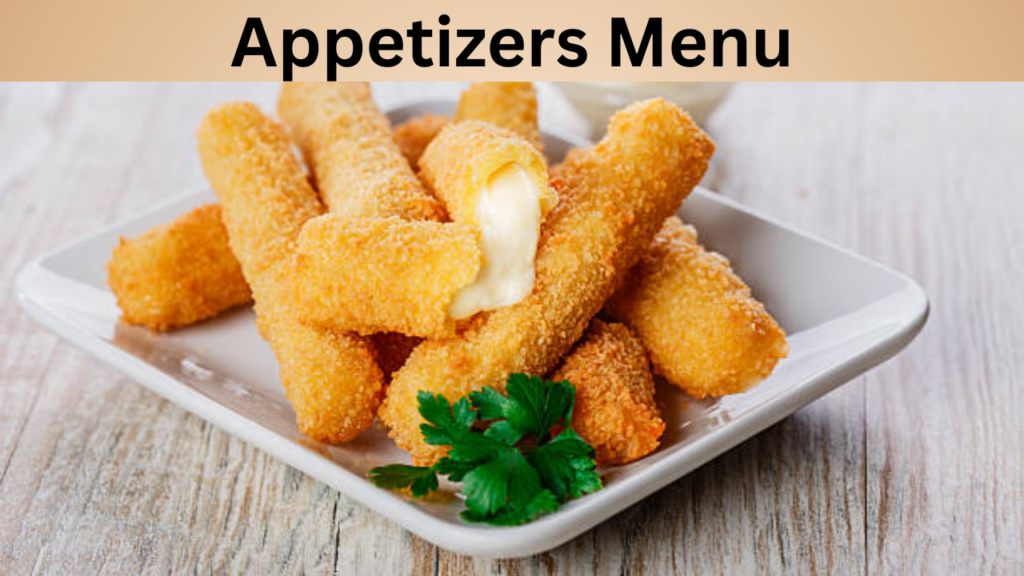 Appetizers Menu