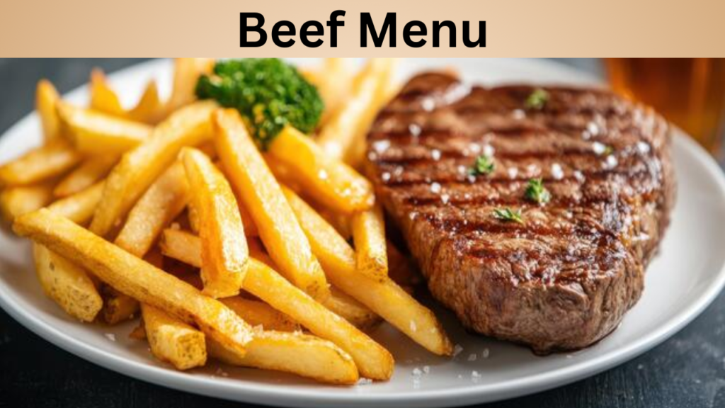 Beef Menu