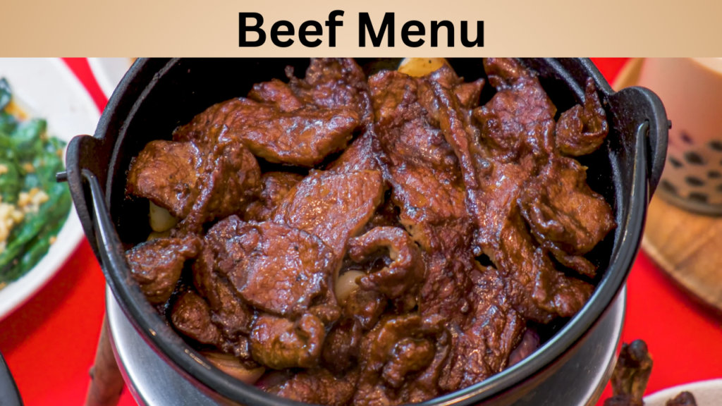Beef Menu