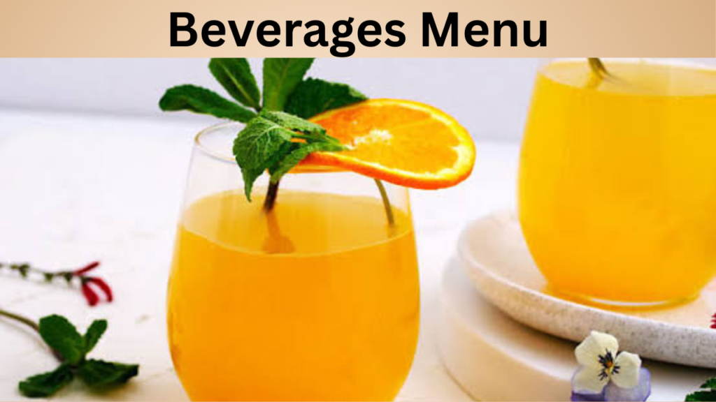 Beverages Menu