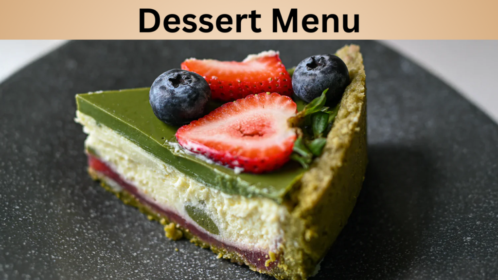 Dessert Menu