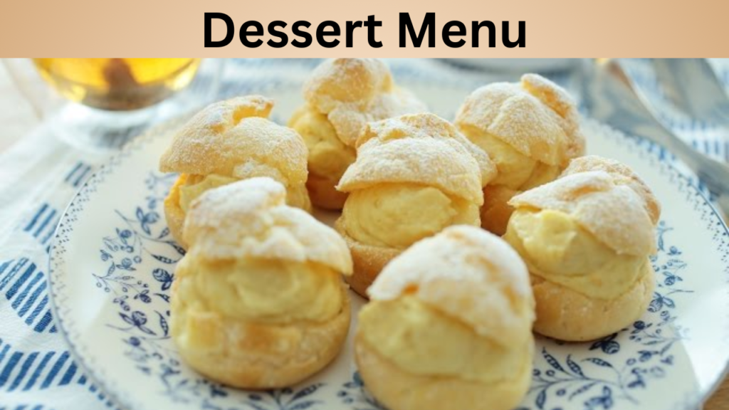 Dessert Menu