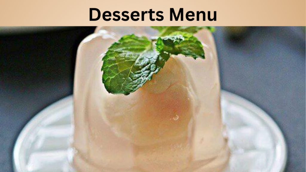 Desserts Menu