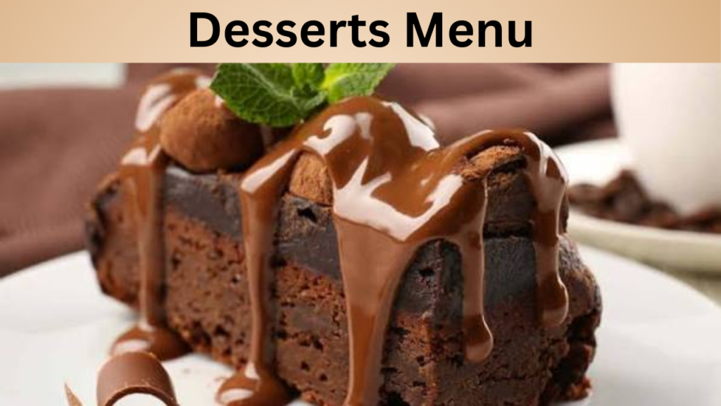 Desserts Menu