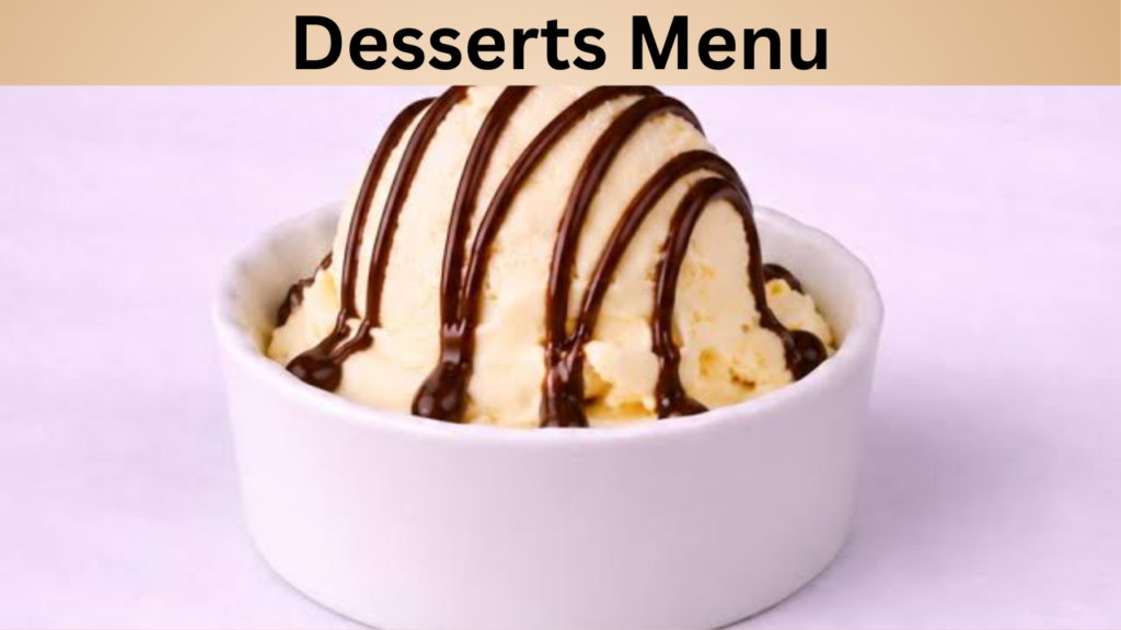 Desserts Menu