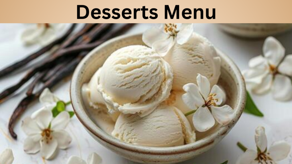 Desserts Menu
