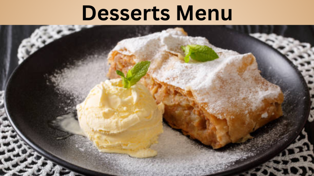 Desserts Menu