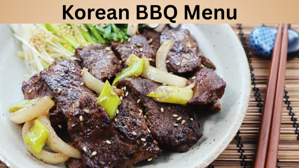Korean BBQ Menu