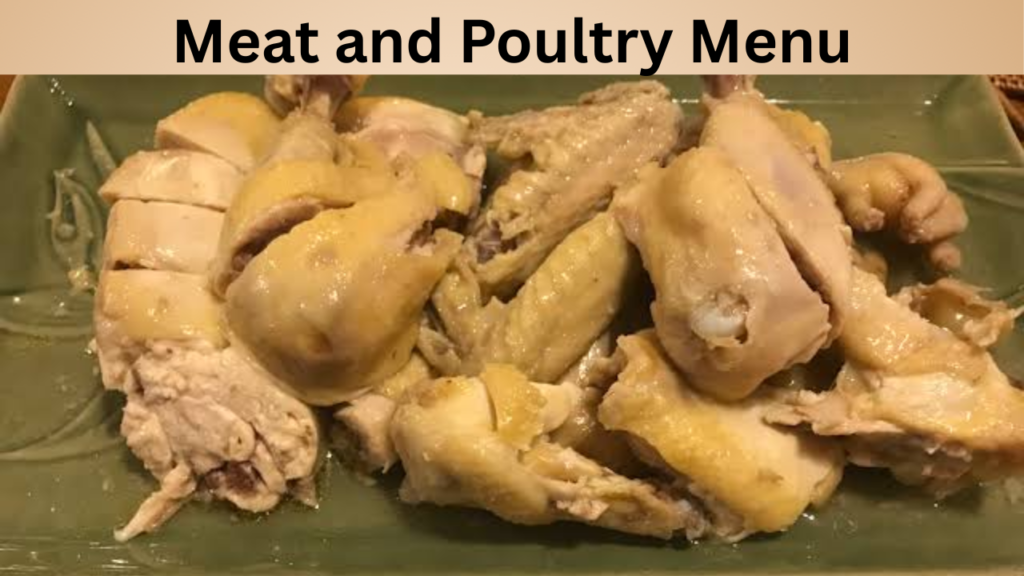 Meat and Poultry Menu