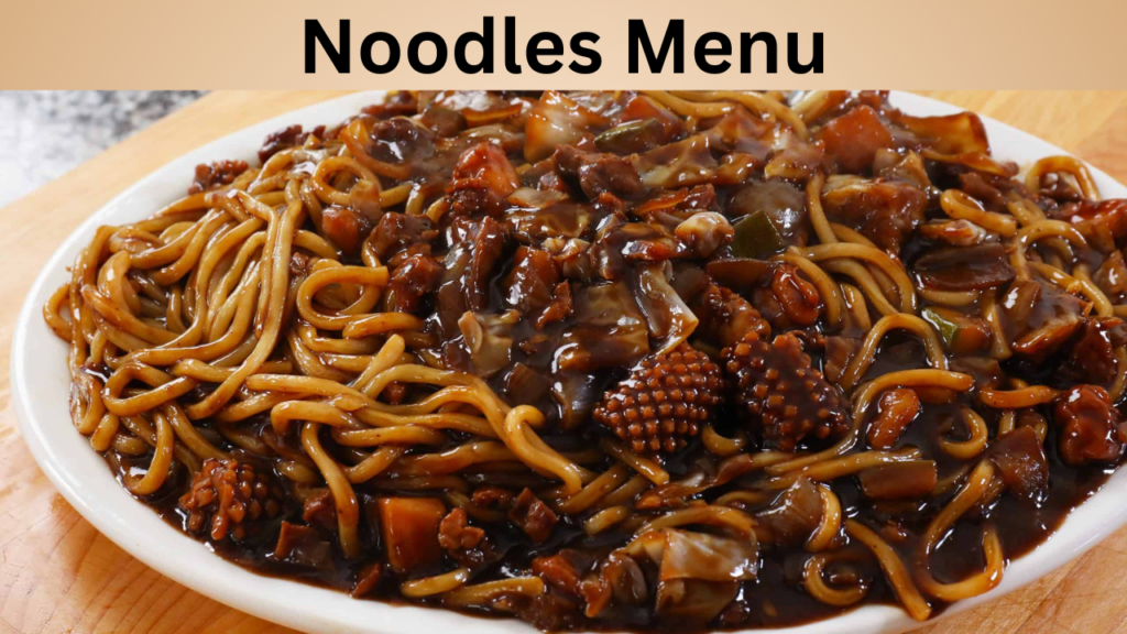 Noodles Menu