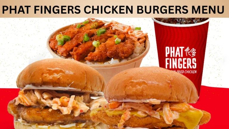 PHAT FINGERS CHICKEN BURGERS MENU
