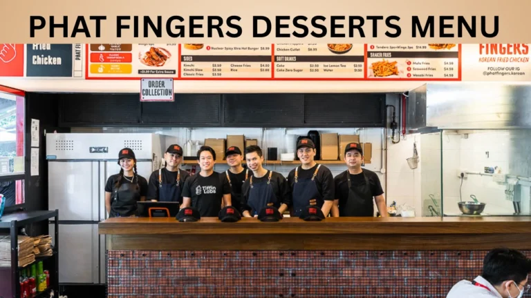 PHAT FINGERS DESSERTS MENU