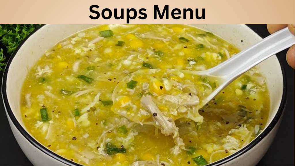 Soups Menu