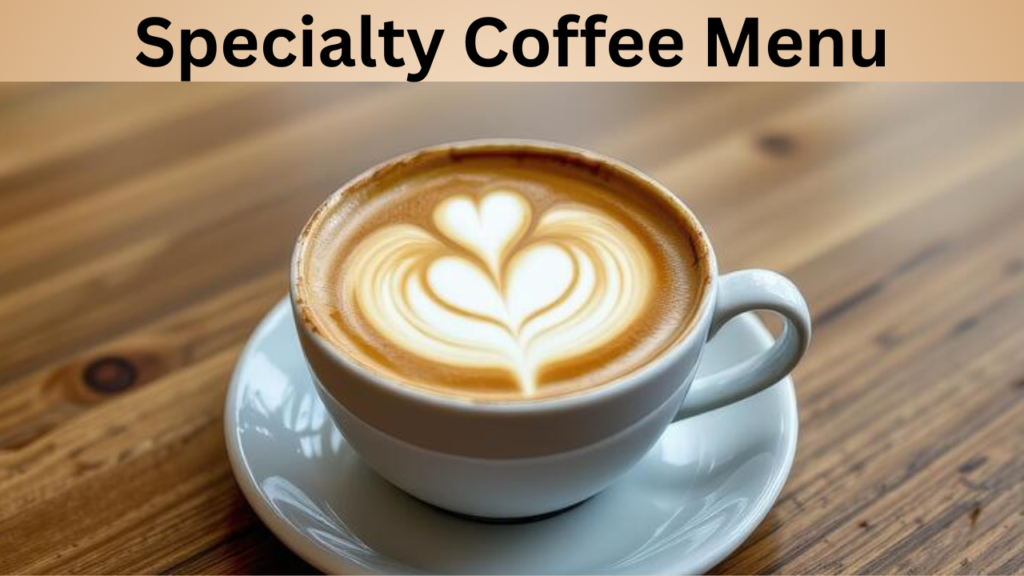 Specialty Coffee Menu