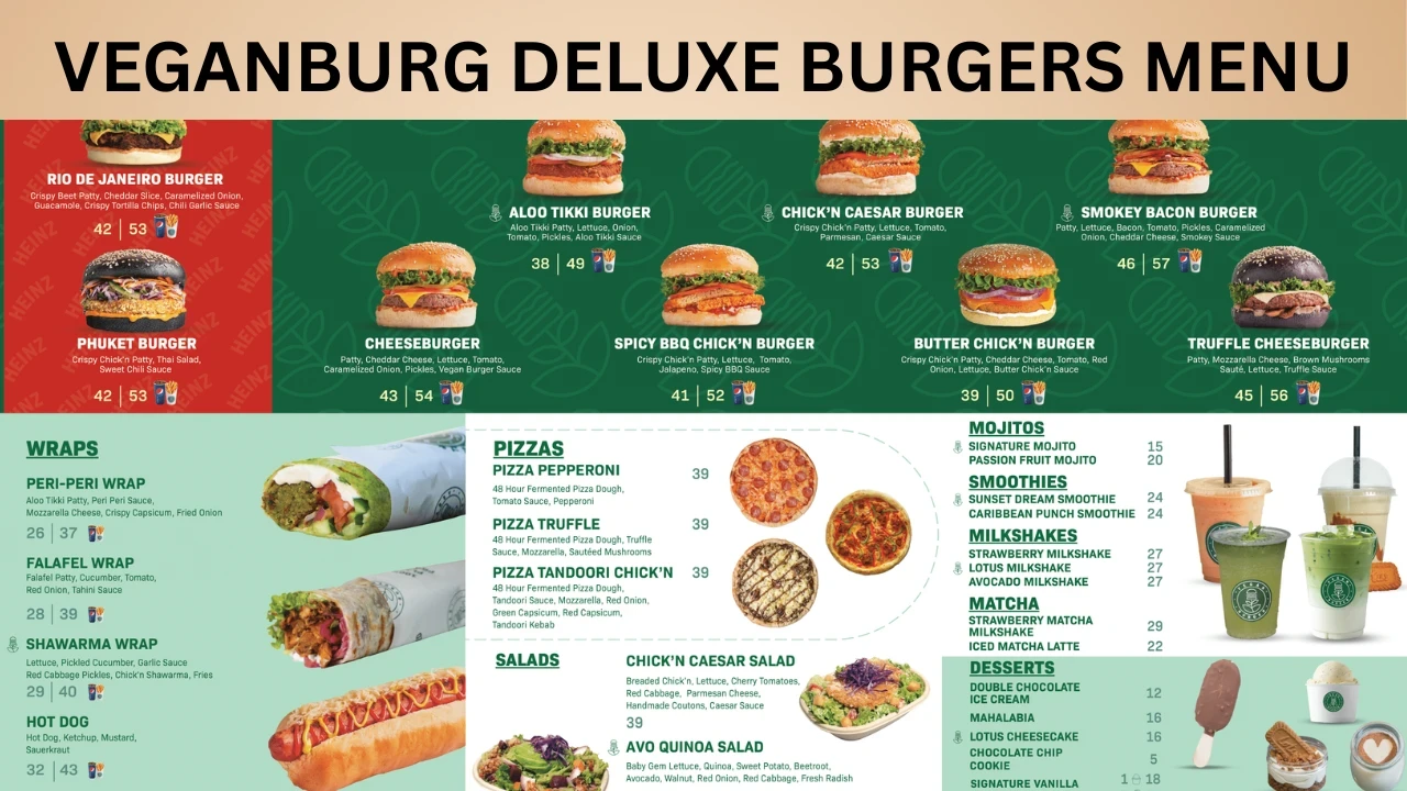 VEGANBURG DELUXE BURGERS MENU