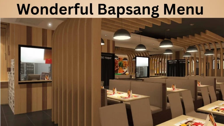 Wonderful Bapsang Menu