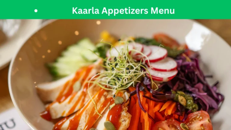 Kaarla Appetizers Menu